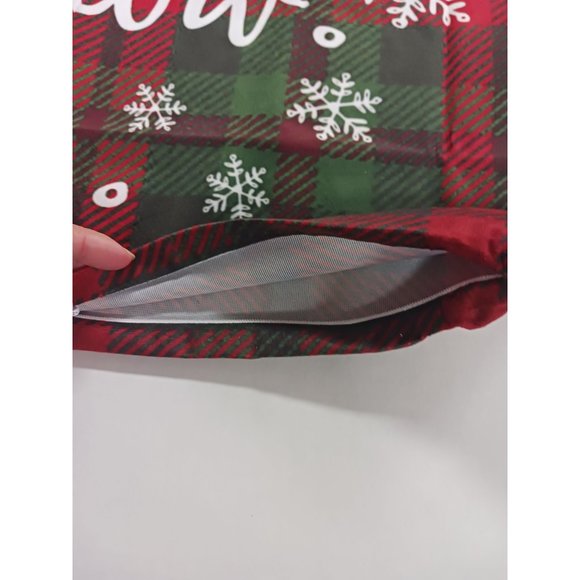 Mohawk Let It Snow Throw Pillow Zippered Cover Design on Both Sides 19" x 19" - Picture 3 of 3